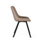 GINER Y COLOMER Lote de 2 sillas beige con patas de acero negro